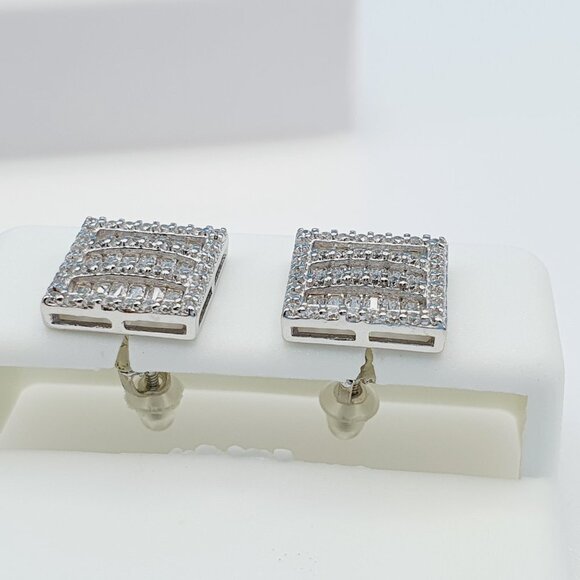 "925 Sterling Silver Cubic Zirconia Earrings, U19254820 - Picture 6 of 11